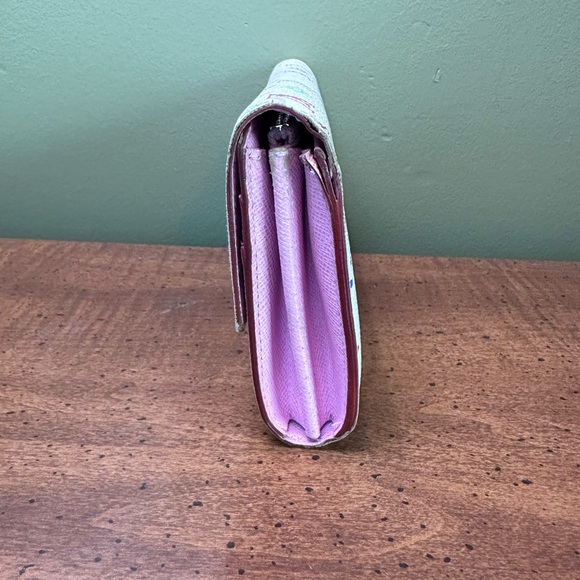 Louis Vuitton White Murakami Sarah wallet multicolor with pink interior - Picture 5 of 17